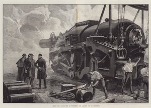 ウーリッチで111トン砲を発射する 作： William Heysham Overend