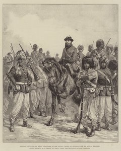 ペンジデのアフガン部隊の司令官であるグースウッディンカーン将軍とそのアフガン兵
