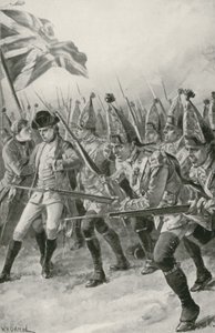 ウルフ将軍はアブラハムの平原で攻撃を主導しているため、致命傷を負った