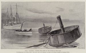 Yaluの戦いのシーンを訪れるHMS Alacrity 作： William Heysham Overend