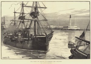 Ras-el-Tin沖のHMSスルタン、またはアレクサンドリアの灯台砦
