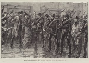 護衛の護衛とコーク刑務所に向かう途中のムーンライター 作： William Heysham Overend