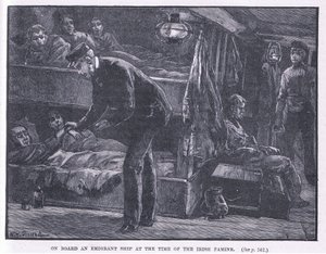 アイルランドの飢饉AD 1846の時に移民船に乗っていた 作： William Heysham Overend