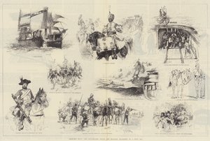 1884年7月、イラスト付きの海軍および軍事誌の第1号からのスケッチ 作： William Heysham Overend
