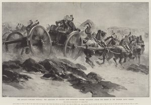 砂漠を横切ってフェルケットの高さまで駆け抜けるバーン・マードック大佐の柱の砲兵、ドンゴラへの前進