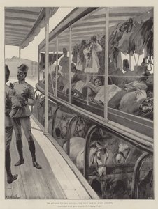 ナイル汽船の部隊、ドンゴラへの前進 作： William Heysham Overend