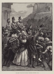 女王のスコットランドへの最初の訪問、エジンバラ、1842年9月3日 作： William Heysham Overend