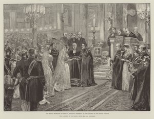 ベルリン王室の結婚、王宮礼拝堂での結婚式 作： William Heysham Overend