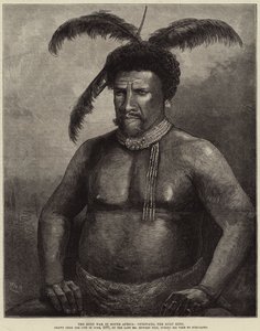 南アフリカのズールー戦争、ツェルワヨ、ズールー王 作： William Heysham Overend