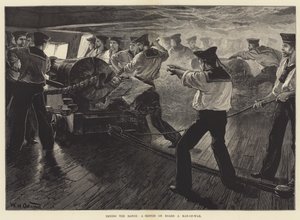 範囲を試して、戦士のボード上のスケッチ 作： William Heysham Overend