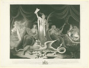 イギリスの力の寓意、1787年 英国国家の増大する壮大さ (オブジェクトのタイトル) 作： William Hincks