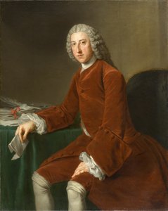 ウィリアム・ピット、後に初代チャタム伯爵 (1708-1778)、1754 年頃 (キャンバスに油彩) 作： William Hoare