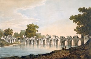 Goomty 川に架かる Ilionpoor の橋の眺め、パブ。 1785-88。