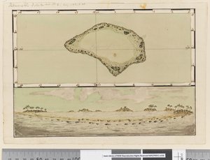 25b/a ページ パーマストン島の地図とプロフィール 作： William Hodges