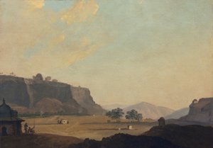 フォートグワリエル、インド、c.1783付近のビュー 作： William Hodges