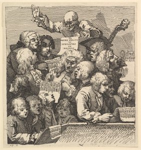 歌手の合唱、またはオラトリオ、1732年12月。 作： William Hogarth