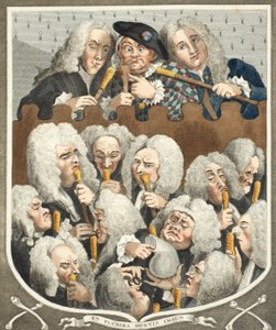 &39;Hogarth Restored：The Whole Works of the Celebrated William Hogarth、re-engraved by Thomas Cook&39;、pubのイラストによる医師または企業の協議会。 1812（ハンドカラー 作： William Hogarth