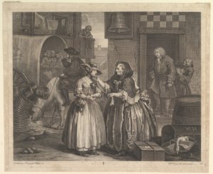 ハーロッツプログレス、プレート1、1732年4月 作： William Hogarth