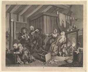 ハーロッツの進歩、プレート5、1732年4月。