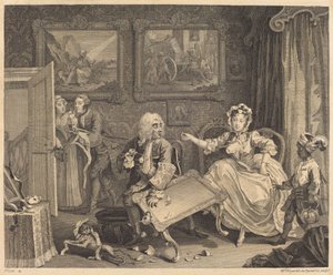娼婦の進歩: pl.2 作： William Hogarth
