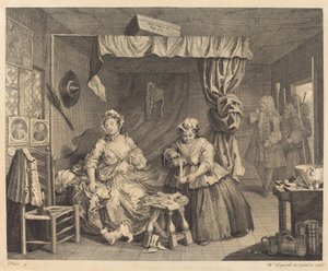 売春婦の進歩: pl.3 作： William Hogarth