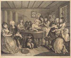娼婦の進歩: pl.6 作： William Hogarth