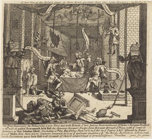 英国の舞台の公正な見方 作： William Hogarth