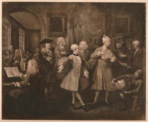 A Rakes Progress-2：TheLevée、1733。 作： William Hogarth