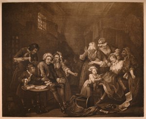 A Rakes Progress-7：Fleet Prison、1733。 作： William Hogarth