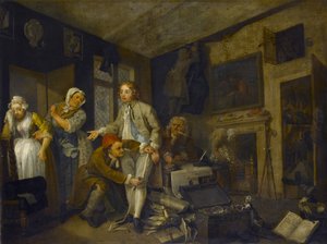 レーキの進歩I：レーキが所有地を所有している、1733 作： William Hogarth