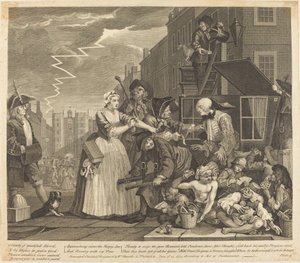 レーキの進歩: pl.4 作： William Hogarth