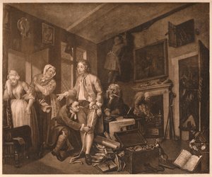 レーキの進行状況、シーンI、1735 作： William Hogarth