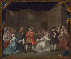 乞食のオペラ座からのシーン 作： William Hogarth
