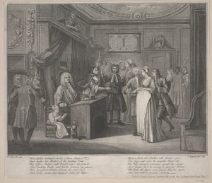 墓の市民に子供を罵倒する女性、c.1730-35（エッチング） 作： William Hogarth