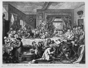 選挙娯楽、1755 作： William Hogarth