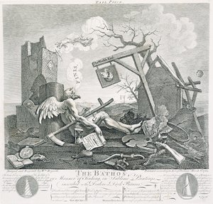 ディーラーズインダークピクチャーズに刻まれた崇高な絵画の1764年、沈没の作法であるバトス（エッチングと彫刻）