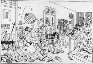 ウィリアム・ホガース（1697-1764）による「Bedlam」精神病院の版画（「rake