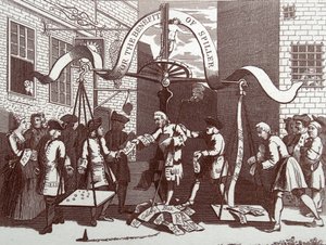 自然を覗く少年たち 作： William Hogarth
