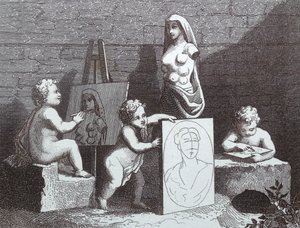 自然を覗く少年たち 作： William Hogarth