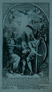 セントクレメントデーンズ、c1725のケント祭壇画のバーレスク 作： William Hogarth