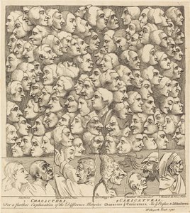 キャラクターと似顔絵 作： William Hogarth