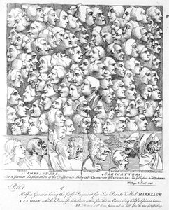 キャラクターと似顔絵 作： William Hogarth