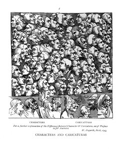 キャラクターとカリカチュラ、1743 作： William Hogarth