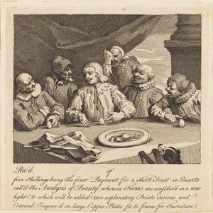 卵を割るコロンブス 作： William Hogarth