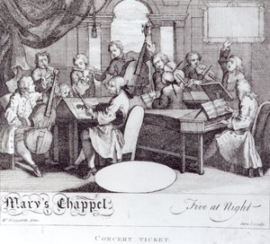 メアリーチャペルのコンサートチケット 作： William Hogarth