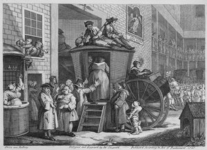 カントリーインヤード、1747 作： William Hogarth