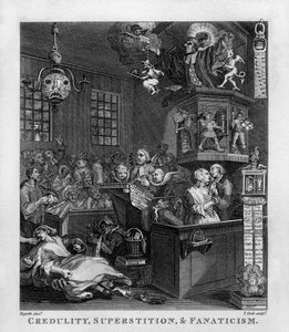 ウィリアム・ホガースの「信心、迷信、ファナティシズム 作： William Hogarth