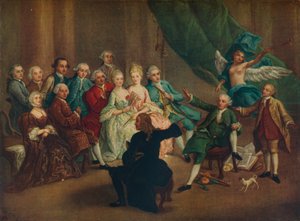 グリーンルームのデビッドギャリック、18世紀 作： William Hogarth