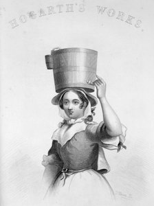 ホガース怒り狂ったミュージシャンからのミルクメイドの彫刻としてのJムーアによる描写 作： William Hogarth