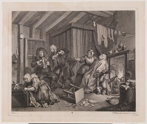 娼婦の進歩、プレート 5 作： William Hogarth